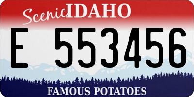 ID license plate E553456