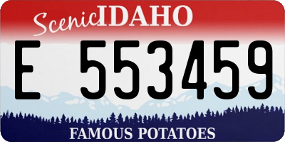 ID license plate E553459