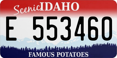ID license plate E553460