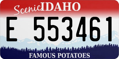 ID license plate E553461