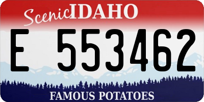 ID license plate E553462