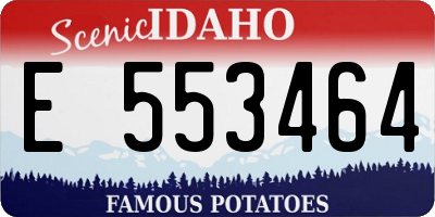 ID license plate E553464