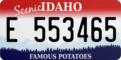 ID license plate E553465