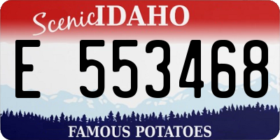 ID license plate E553468