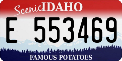 ID license plate E553469