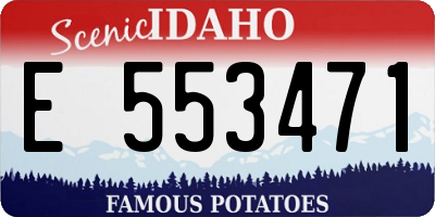 ID license plate E553471
