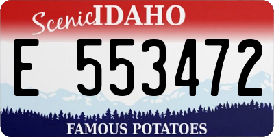 ID license plate E553472
