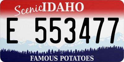 ID license plate E553477