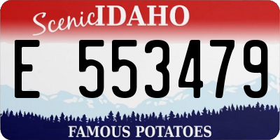 ID license plate E553479