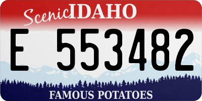 ID license plate E553482