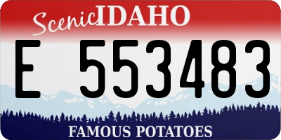 ID license plate E553483