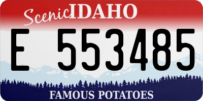 ID license plate E553485