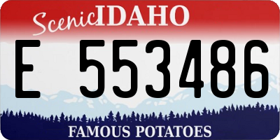 ID license plate E553486