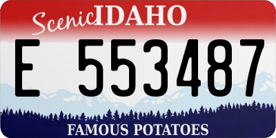 ID license plate E553487