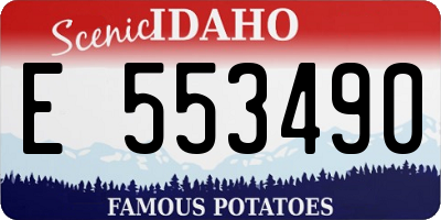 ID license plate E553490