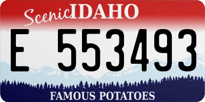ID license plate E553493