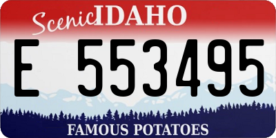 ID license plate E553495