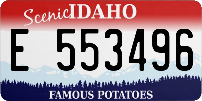 ID license plate E553496
