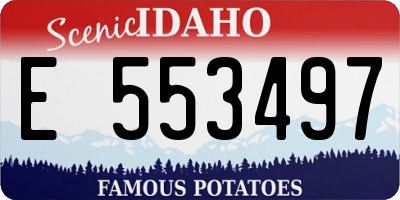 ID license plate E553497