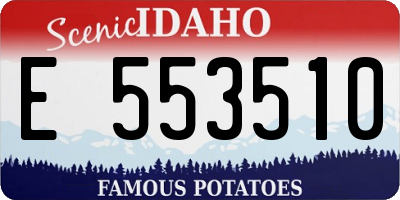 ID license plate E553510