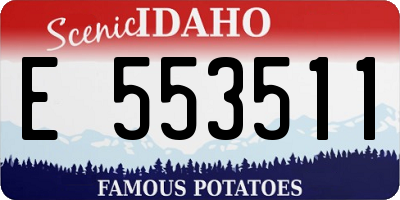 ID license plate E553511