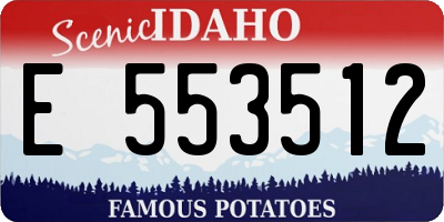 ID license plate E553512