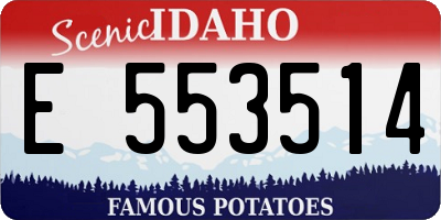 ID license plate E553514