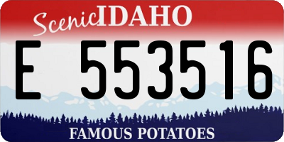 ID license plate E553516