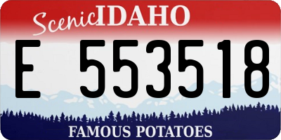 ID license plate E553518