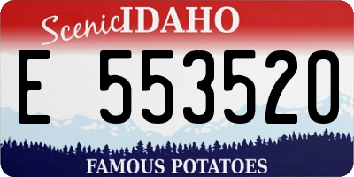 ID license plate E553520