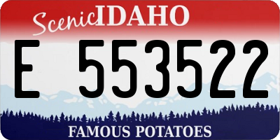 ID license plate E553522