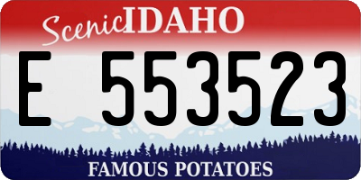 ID license plate E553523