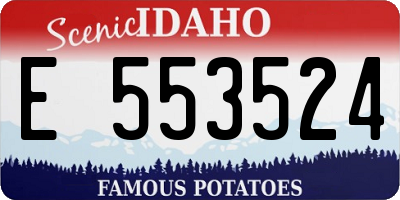 ID license plate E553524