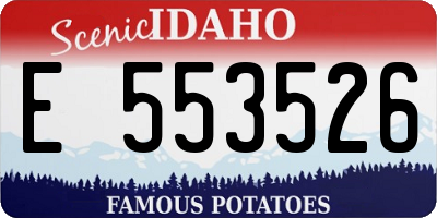 ID license plate E553526