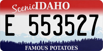 ID license plate E553527