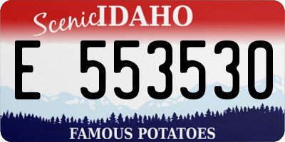 ID license plate E553530