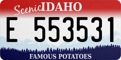 ID license plate E553531