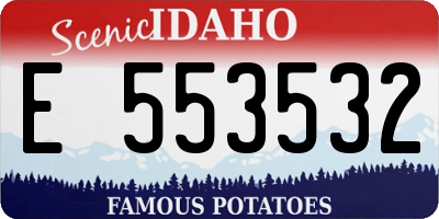 ID license plate E553532