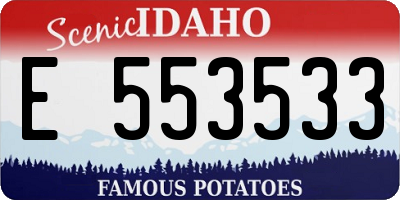 ID license plate E553533