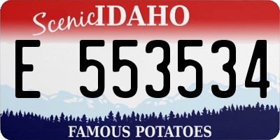 ID license plate E553534