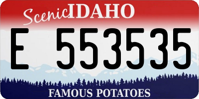 ID license plate E553535