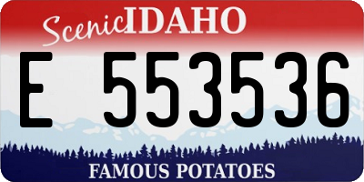ID license plate E553536