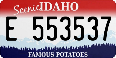 ID license plate E553537
