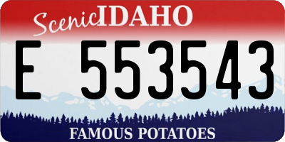 ID license plate E553543