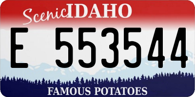 ID license plate E553544