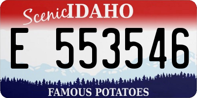 ID license plate E553546