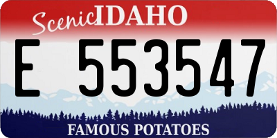 ID license plate E553547