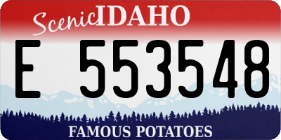 ID license plate E553548