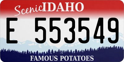 ID license plate E553549