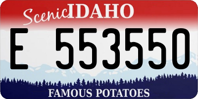 ID license plate E553550